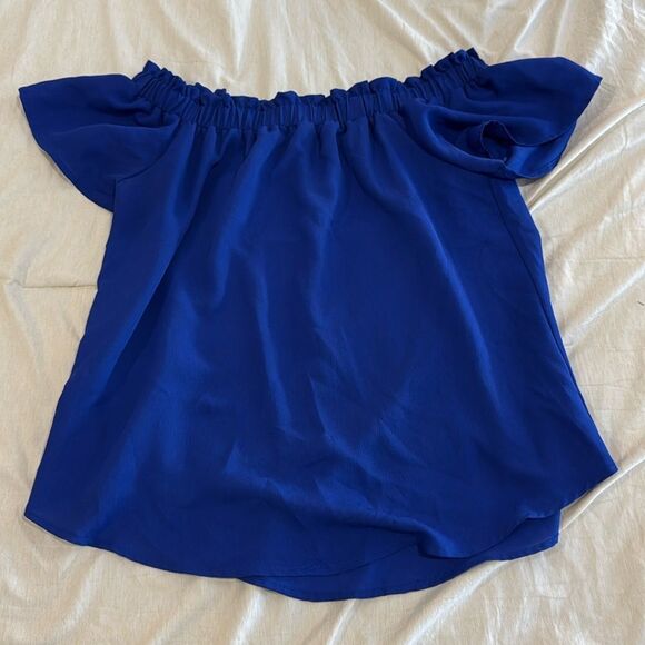 Sienna Sky Off‑Shoulder Blouse – Blue, Size M - Picture 1 of 2
